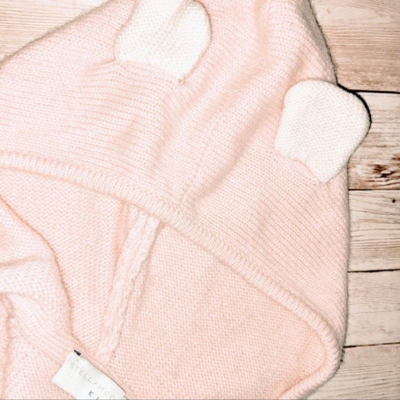 💕Host Pick💕Stella McCartney Pink, Wrap Sweater w/ Off-white 3D ears, 9m - Picture 3 of 6